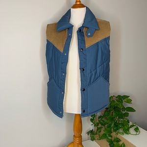 Vintage Sears Corduroy Western puffer vest